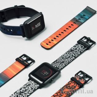 Браслет Xiaomi AMAZFIT Bip silicon strap (A17263) Original (Black-Red)
